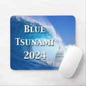 Blauwe Tsunami Verkiezing 2024 Muismat (Met muis)