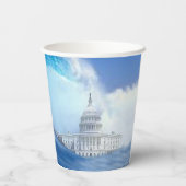 Blauwe Tsunami Verkiezing 2024 Papieren Bekers (Achterkant)