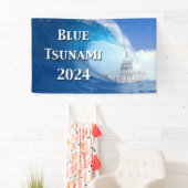 Blauwe Tsunami Verkiezing 2024 Spandoek (Insitu)