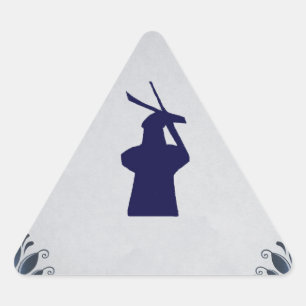 Blauwe tuimelmolen "de Roos" van Delft Driehoek Sticker