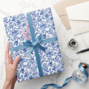 Blauwe tuin Toile Cadeaupapier