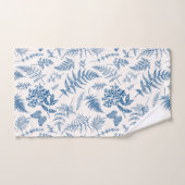 Blauwe tuinvlinder en Floral Garden Pattern Bad Handdoek (Handdoek)