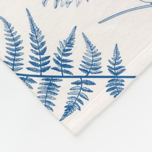 Blauwe tuinvlinder en Floral Garden Pattern Fleece Deken (Hoek)