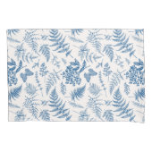 Blauwe tuinvlinder en Floral Garden Pattern Kussensloop (Voorkant)