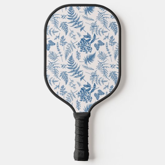 Blauwe tuinvlinder en Floral Garden Pattern Pickleball Paddle (Achterkant)