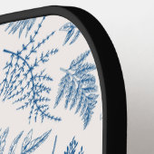 Blauwe tuinvlinder en Floral Garden Pattern Pickleball Paddle (Links Detail)