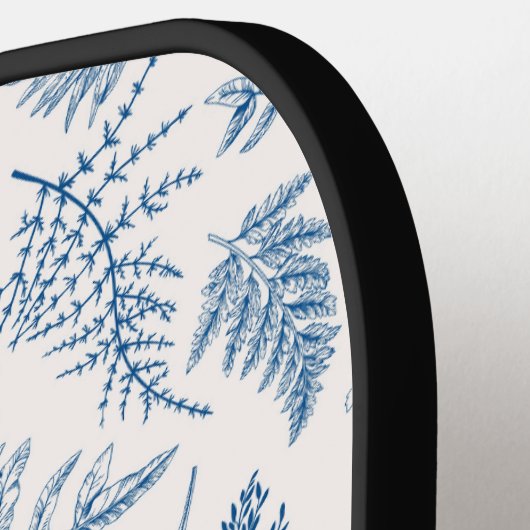 Blauwe tuinvlinder en Floral Garden Pattern Pickleball Paddle (Links Detail)