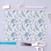 Blauwe tuinvlinder en Floral Garden Pattern Tissuepapier (Craft)