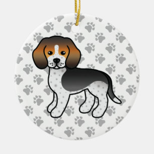 Blauwe Tuitenstaarten van de Dog Cute Cartoon Illu Keramisch Ornament