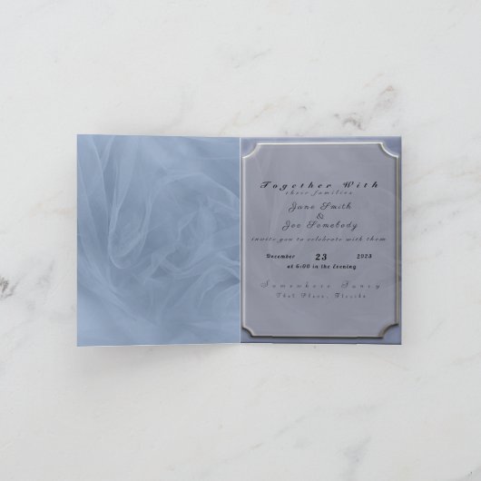 Blauwe tule stof elke kleur (Binnen)