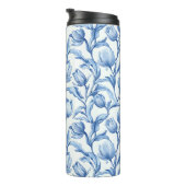 Blauwe Tulp bloemmotief Thermosbeker (Geroteerd rechts)