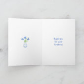 Blauwe Tulpen Bedankt Card (Binnen)