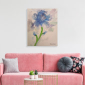 Blauwe tulpen canvas afdruk (Insitu (Woonkamer))