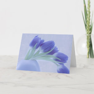 Blauwe tulpen leven nog kaart