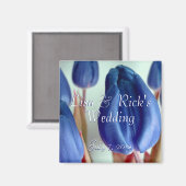 Blauwe tulpen magneet (Voorkant / Achterkant)