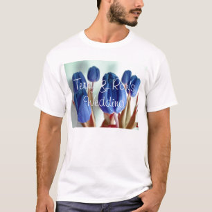 Blauwe tulpen t-shirt