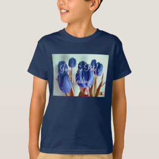 Blauwe tulpen t-shirt