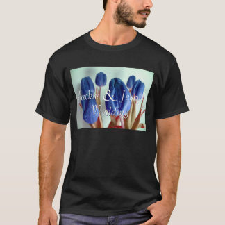 Blauwe tulpen t-shirt