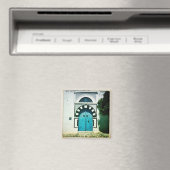 Blauwe Tunesische deur Magneet (Insitu (Vaatwasser))