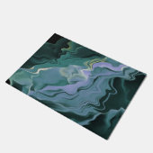 Blauwe turbulentie Acrylpour Abstracte Art Deurmat (Schuin)