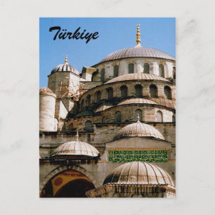 blauwe türkiye briefkaart