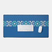 Blauwe turquoise rust bureaumat (Keyboard & Muis)