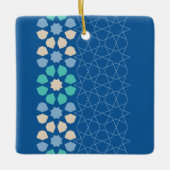 Blauwe turquoise rust keramisch ornament (Voorkant)