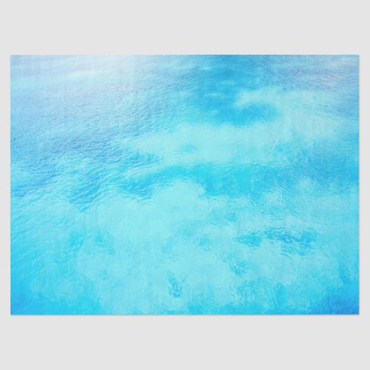 Blauwe, Turquoise Swirling Caribbean Waters Tissuepapier (Voorkant)