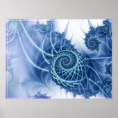 Blauwe twist poster (Voorkant)