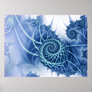 Blauwe twist poster
