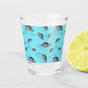blauwe ufo shot glas