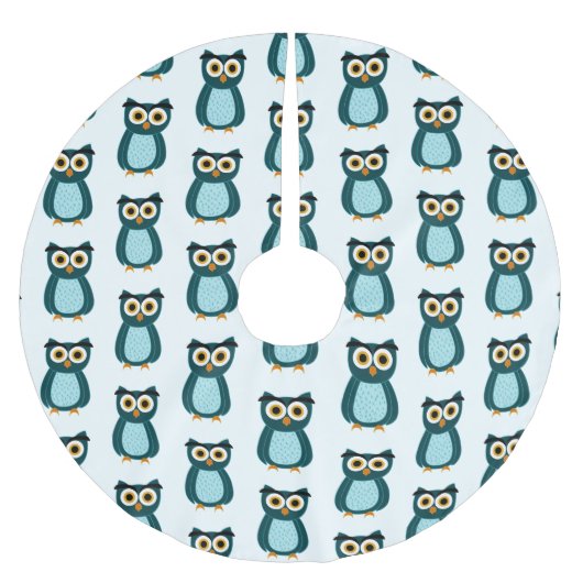 Blauwe Uil illustratie Kerstboom Rok (Voorkant)