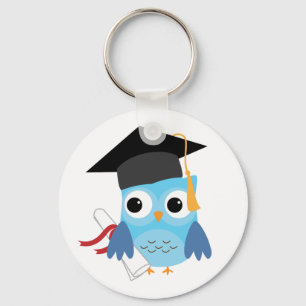 Blauwe Uil met de Sleutelhanger van de Afstuderen