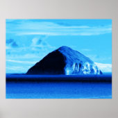 Blauwe Uitzichten Ailsa Craig Firth of Clyde Scotl Poster (Voorkant)
