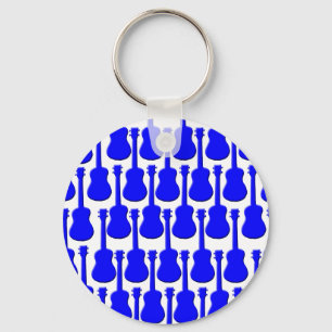 Blauwe Ukuleles Sleutelhanger