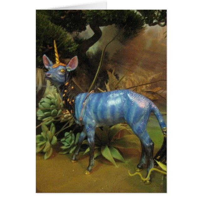 Blauwe unicorn (Voorkant)