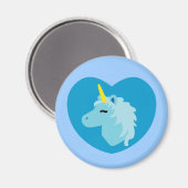 Blauwe unicorn magneet (Voorkant / Achterkant)