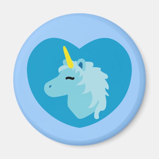 Blauwe unicorn magneet (Voorkant)