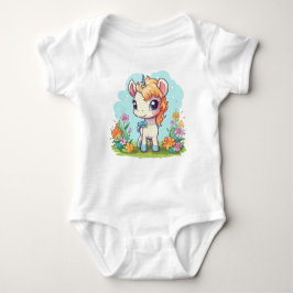 Blauwe unicorn romper