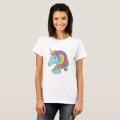  blauwe unicorn t-shirt (Voorkant volledig)