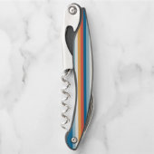 Blauwe uniforme strepen kurkentrekker (Voorkant)