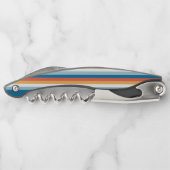 Blauwe uniforme strepen kurkentrekker (Achterkant)