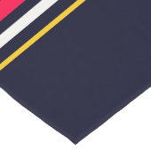 Blauwe uniforme strepen lange tafelloper (Hoek)