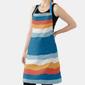 Blauwe uniforme strepen schort (Insitu)