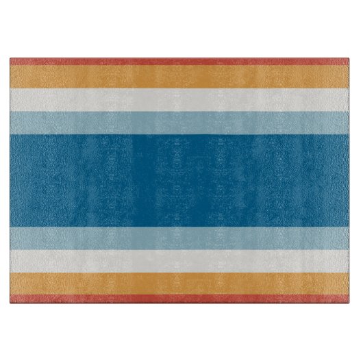 Blauwe uniforme strepen snijplank (Voorkant)