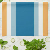 Blauwe uniforme strepen theedoek (Gevouwen)