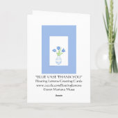 Blauwe vaas bedankt (Achterkant)