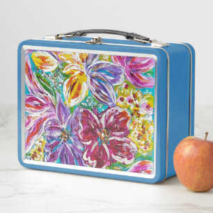 Blauwe vaas Bloemen Lunchbox