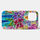 Blauwe Vaas Floral iPhone / iPad case (Achterkant (horizontaal))