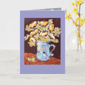 blauwe vaaskaart kaart (Gele Bloem)